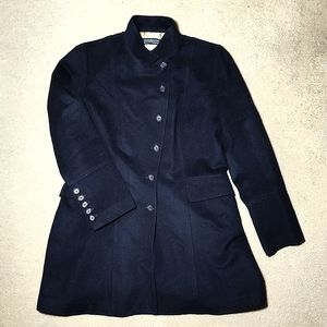 Peruvian Connection black long blazer wool alpaca blend